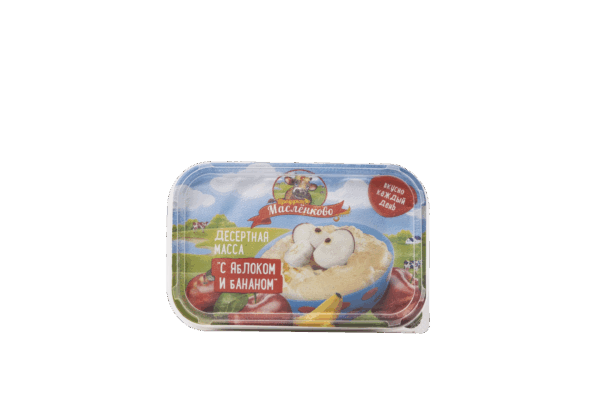 Десертная масса 350 гр. сладкая "Яблоко - банан" м.д.ж. 20% (контейнер) 1/24
