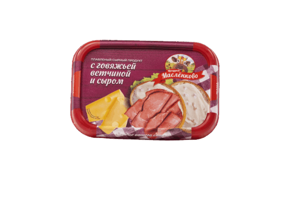 Сырный продукт с говяжьей ветчиной и сыром 20% 180гр (контейнер) 1/24 — изображение 3