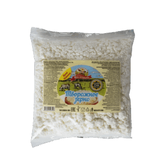 Творожное зерно 500 гр.  м.д.ж. 18%  (пакет подушка) 1/10