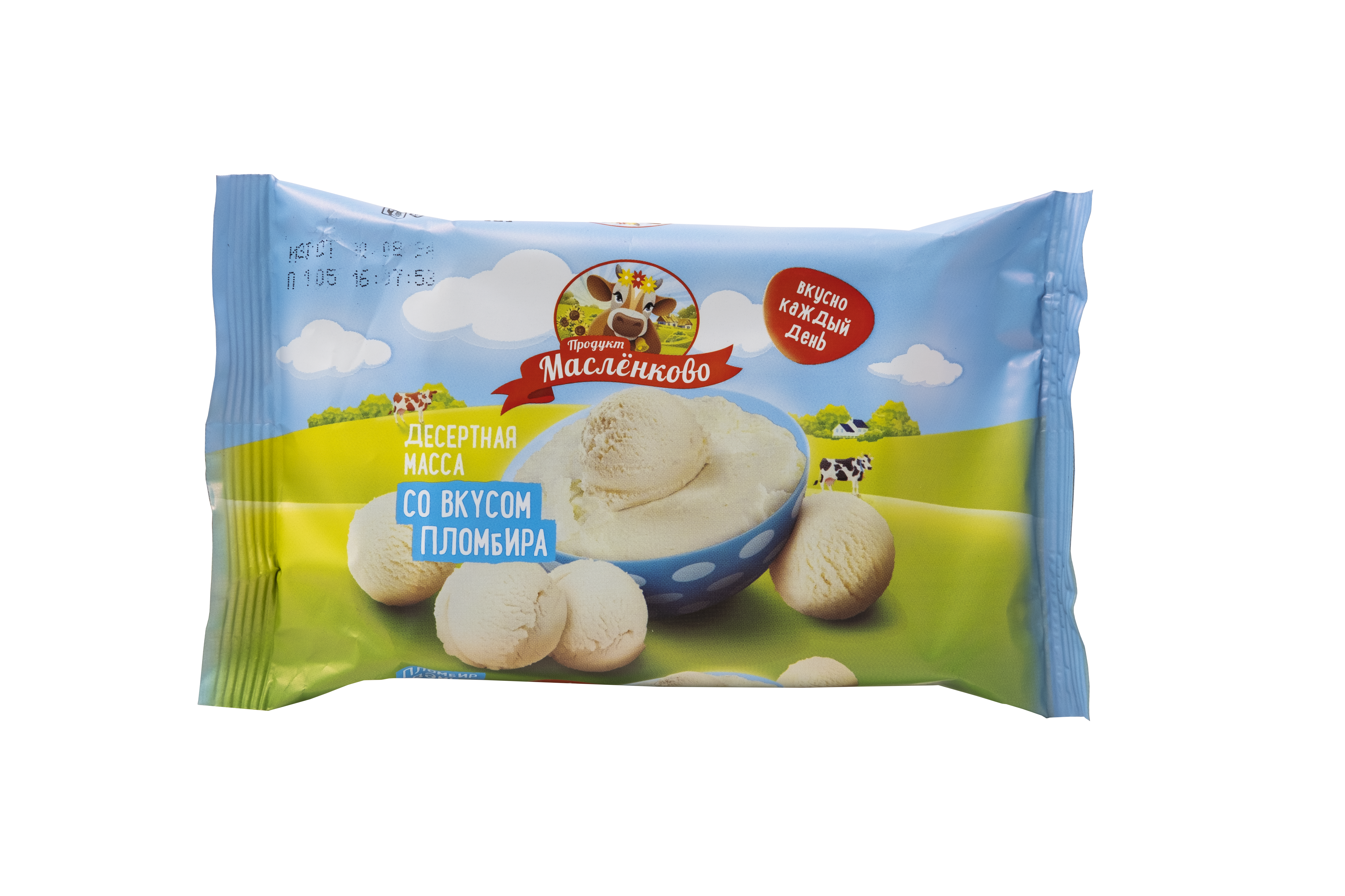 Десертная масса 180 гр. сладкая "Пломбир" м.д.ж. 20% (флоу-пак) 1/20