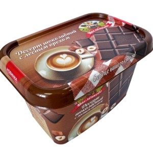 Десерт шоколадный с лесным орехом м.д.ж. 20% 350 гр. (контейнер) 1/12