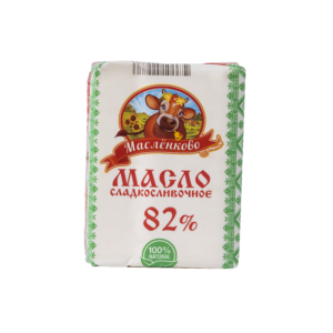 Масло сладкосливочное 82 % 180 гр. ( эколин,зелёный узор Н) 1/50